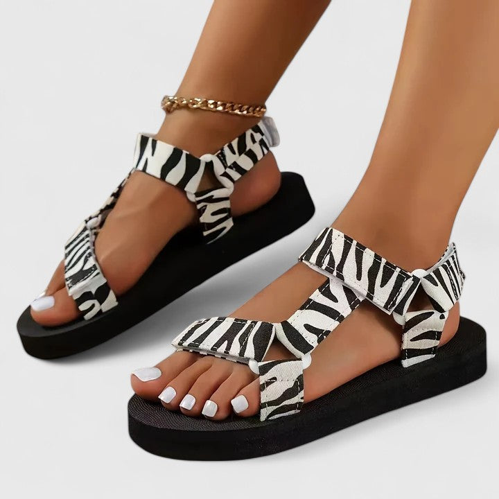 Nayeli | Colorful patterned strap platform sandals
