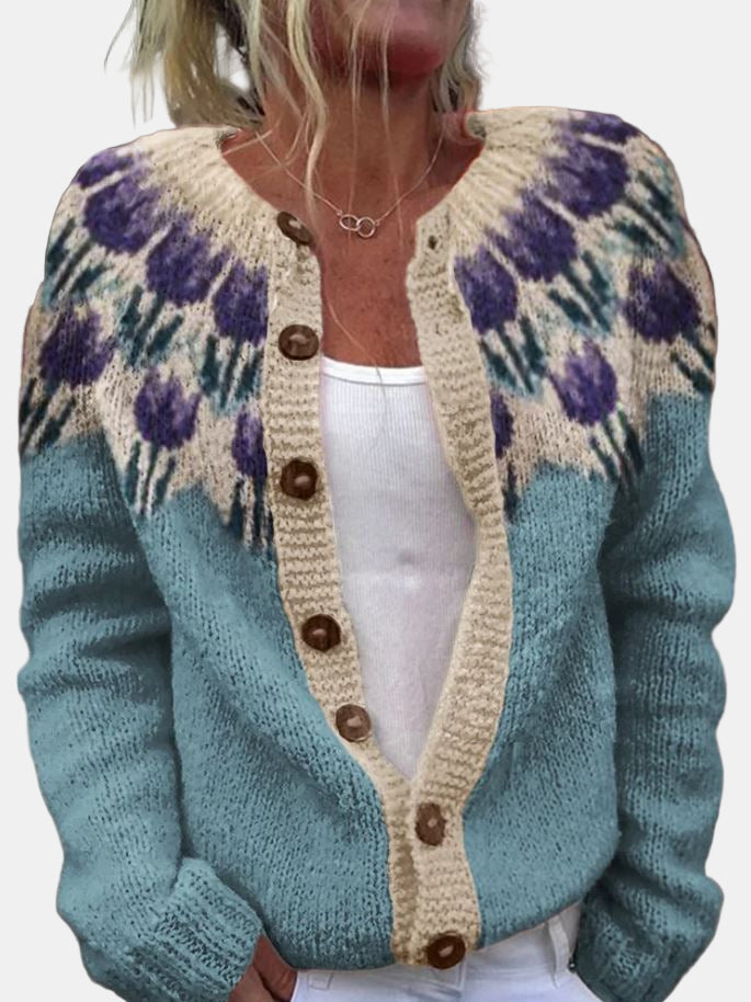 Margaret | Floral Pattern Cardigan
