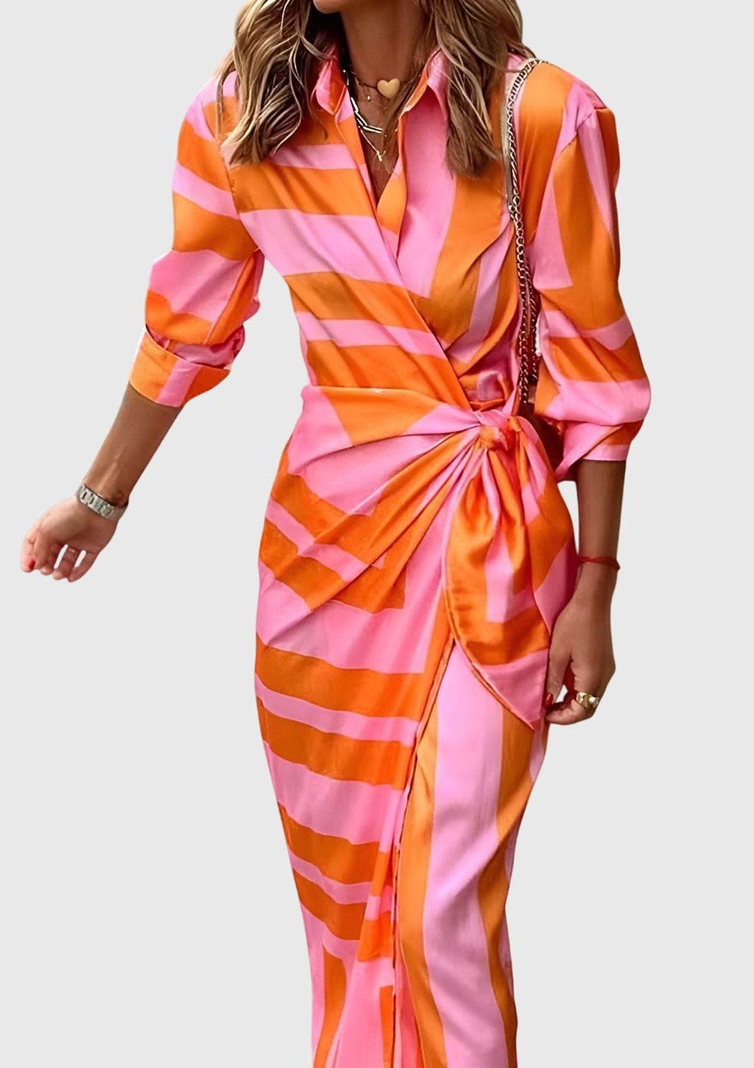 Jennifer | Elegant Wrap Dress with Print
