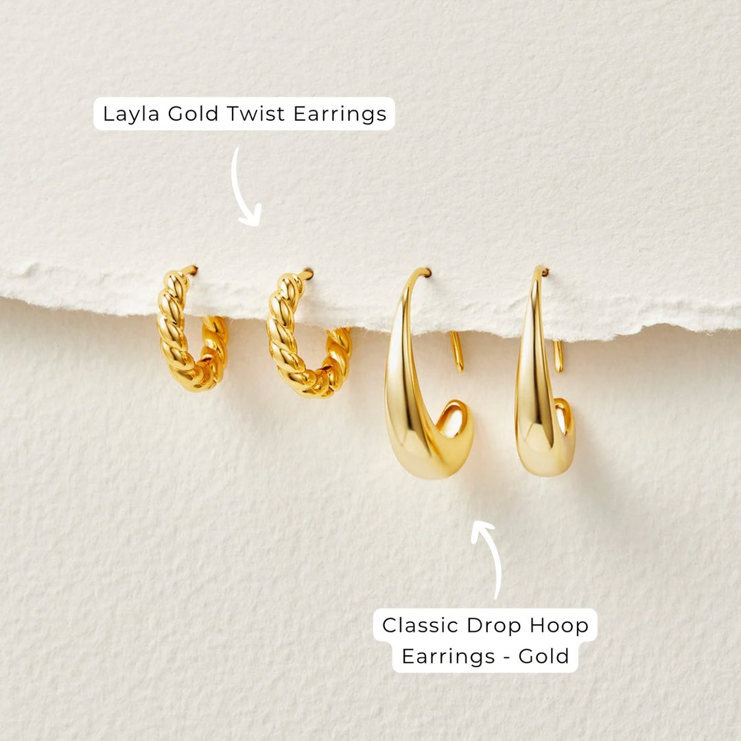 CAMILLE | DROP HOOP EARRINGS