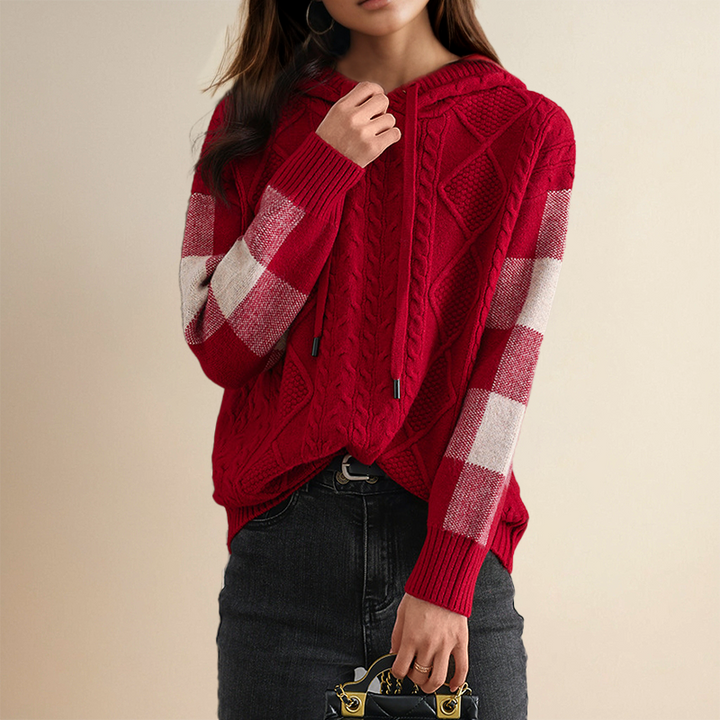 Vivian - Cozy Jacquard Hooded Sweater