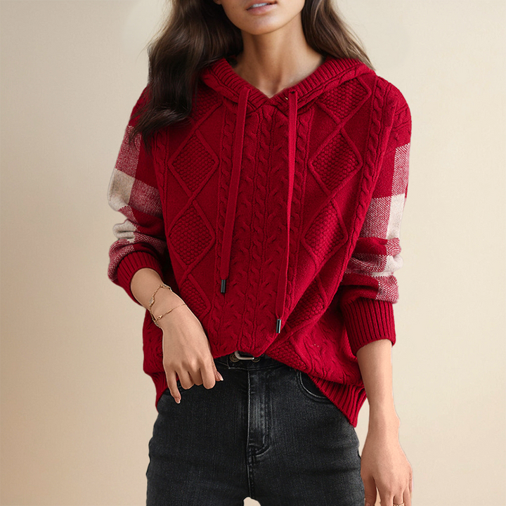 Vivian - Cozy Jacquard Hooded Sweater