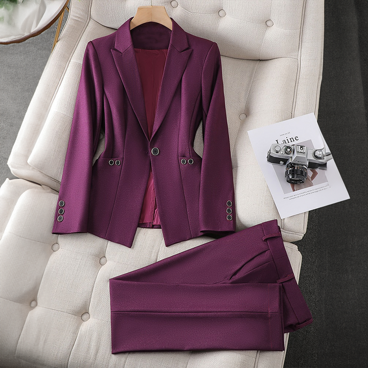 RUE | WOMEN'S PLAIN BLAZER AND PANTS SET