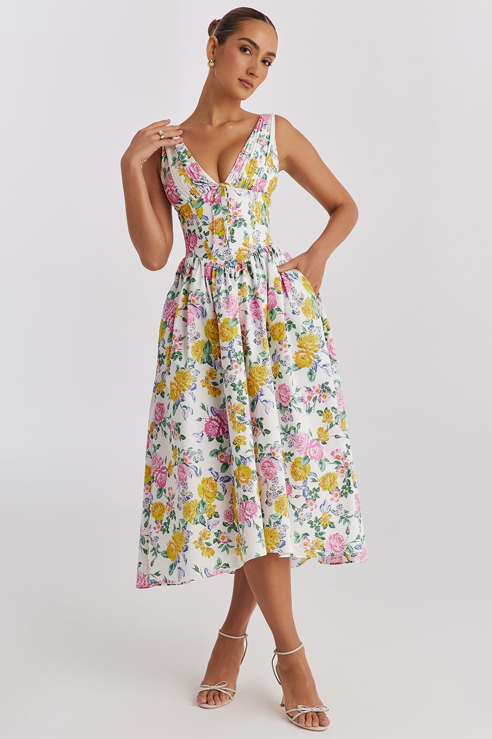 Yellow floral / XL
