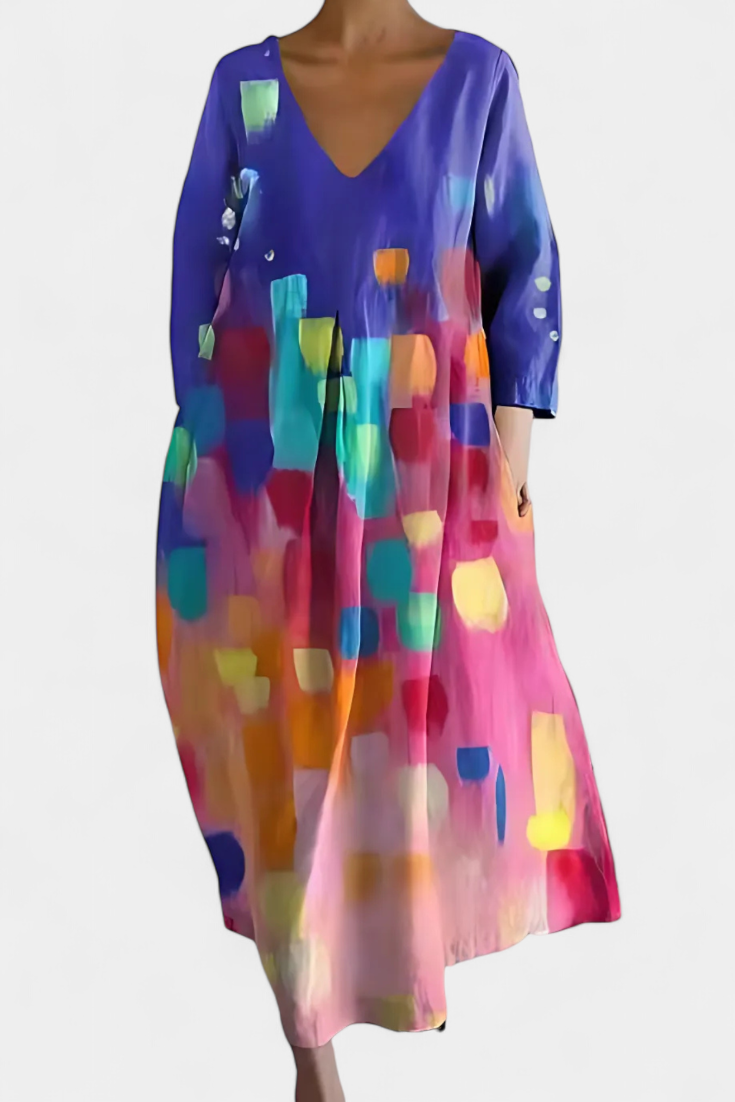Aurora | Comfortable V-neck Dress