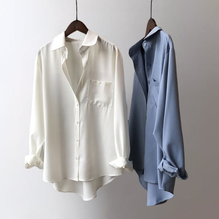 VIVIAN |  CASUAL LONG SLEEVED LAPEL SHIRT
