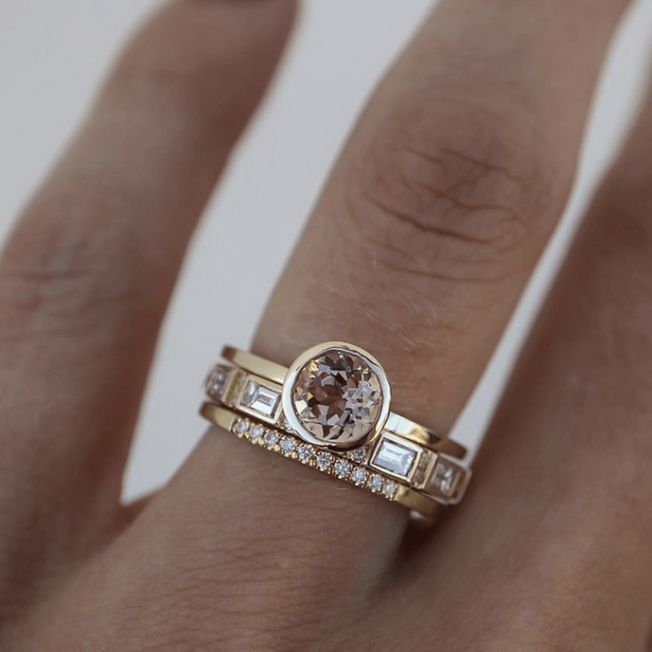 JASMINE | LUXURIOUS CRYSTAL GOLD RING SET