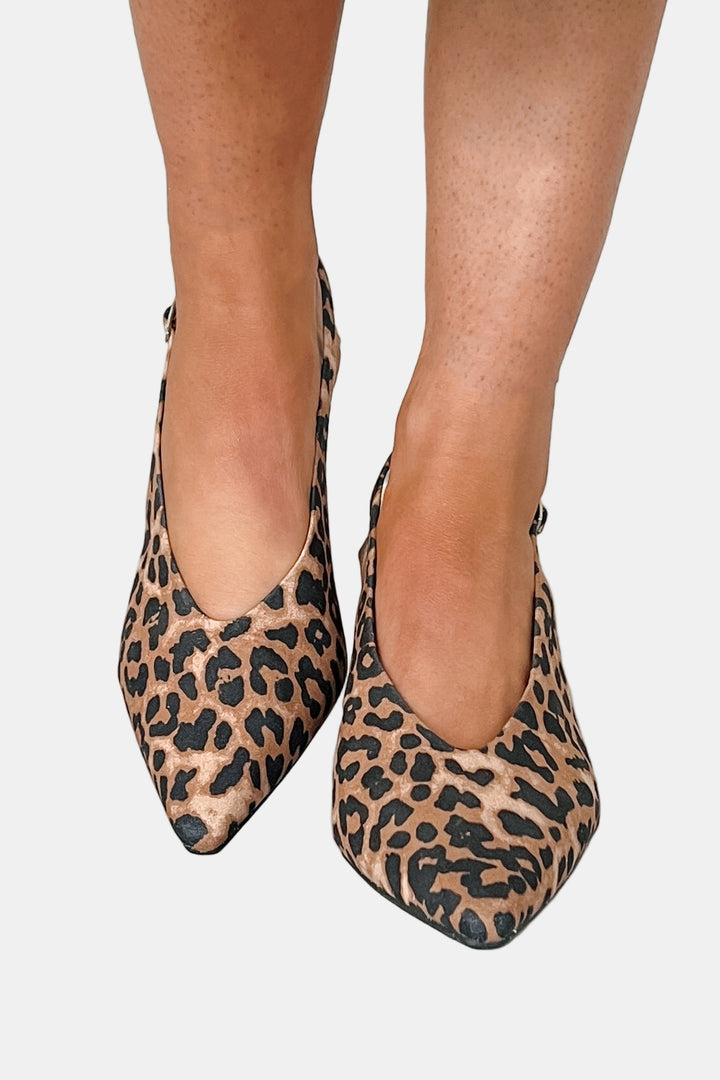 Bellora | Leopard Slingback Kitten Heels
