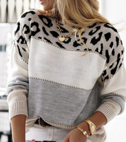 Lira - Cozy Leopard Print Sweater
