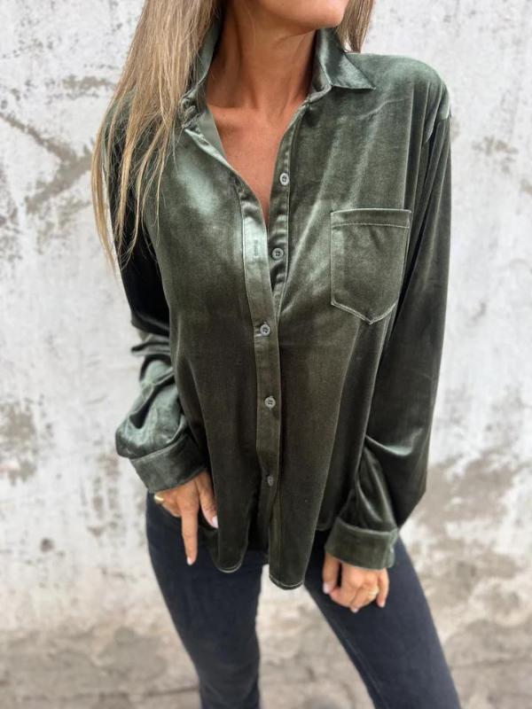 MIKAELA | CLASSIC VELVET BLOUSE