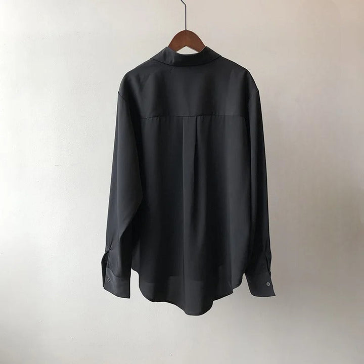VIVIAN |  CASUAL LONG SLEEVED LAPEL SHIRT