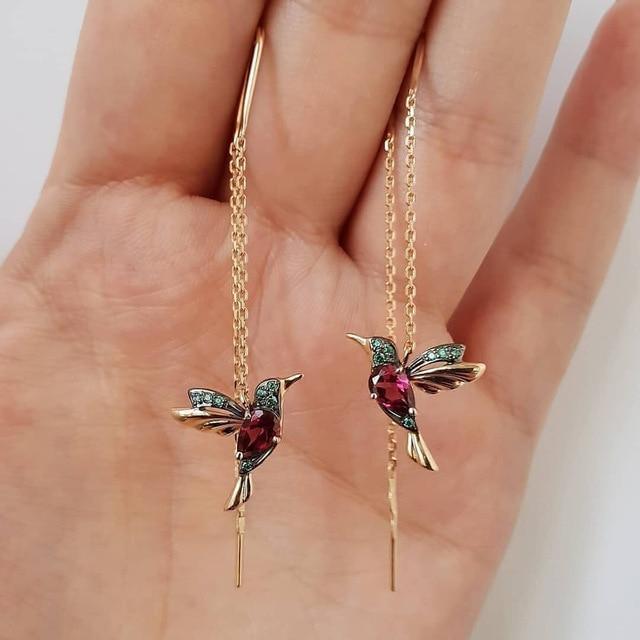 Sharine™ - Elegant Hummingbird Earrings