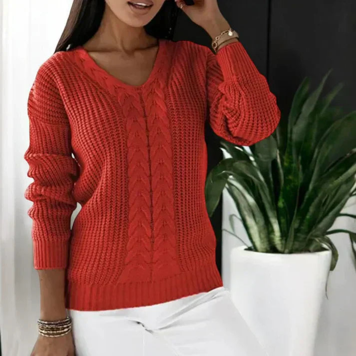 Alyssa - Cozy Cable Knit Sweater