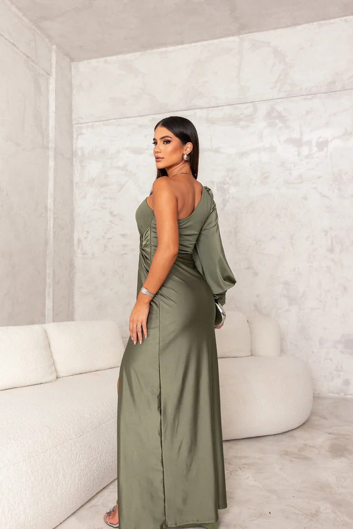 MARGA | ONE SHOULDER MAXI DRESS