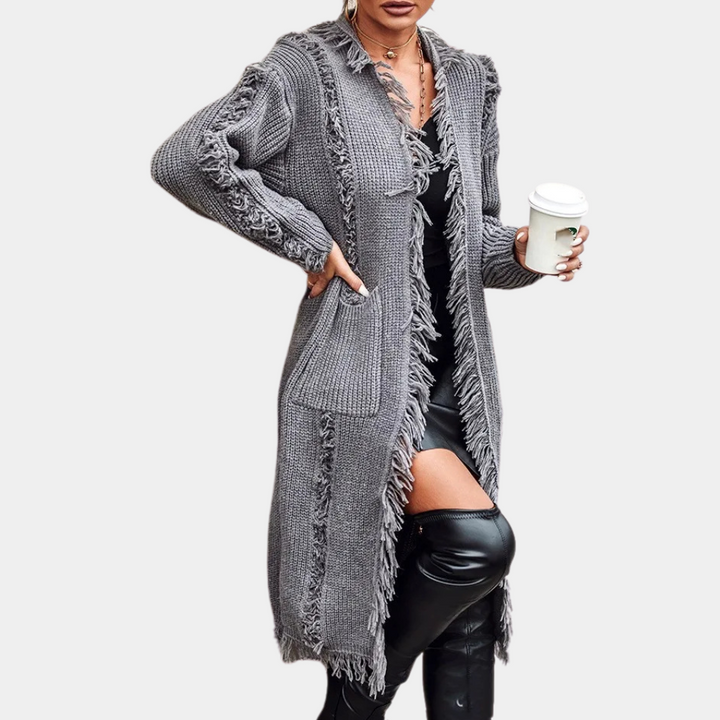 Calla | Trendy Knitted Long Cardigan